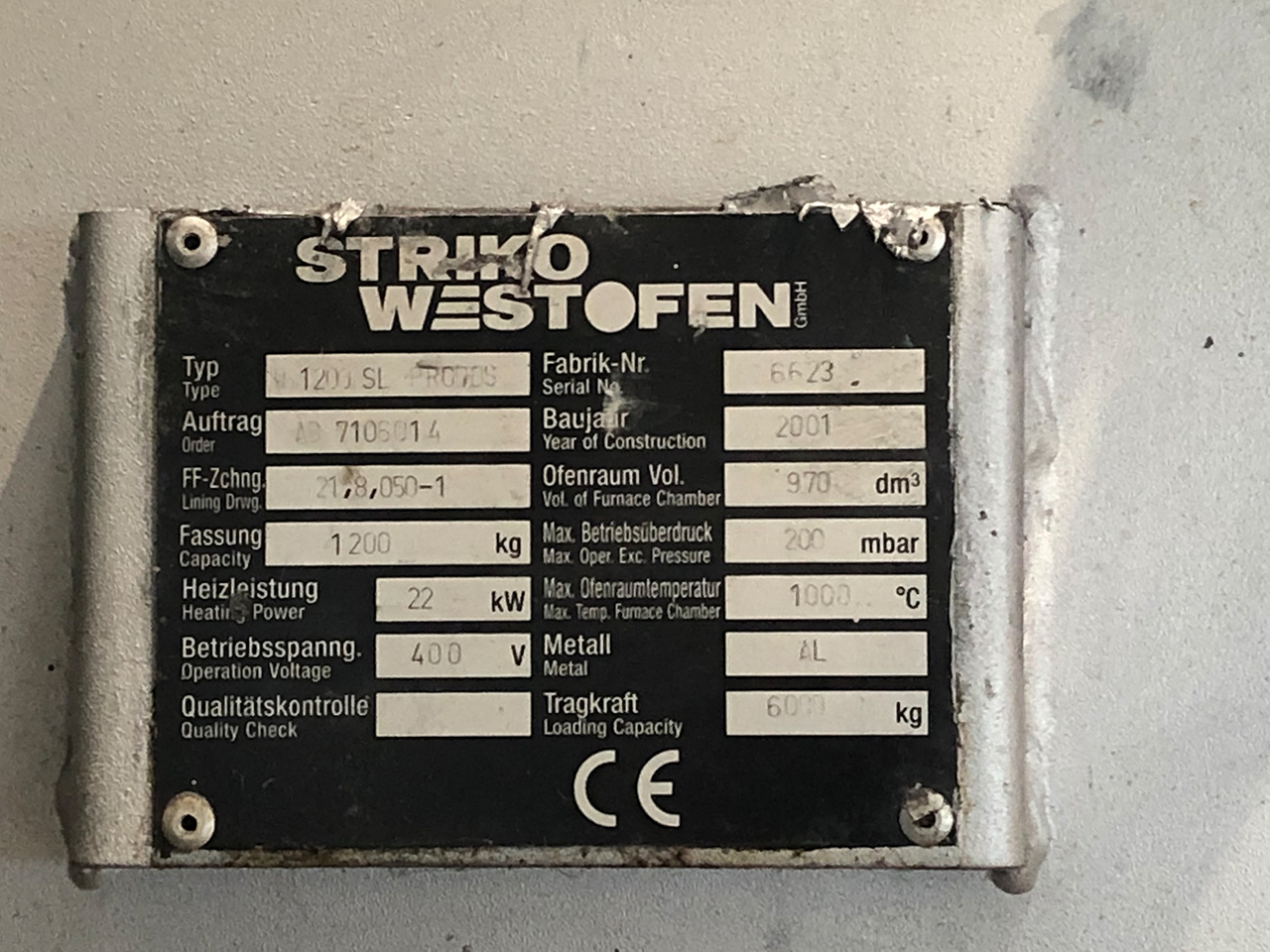 StrikoWestofen W 1200 SL ProDos DPC doseringsugn O1814, begagnad